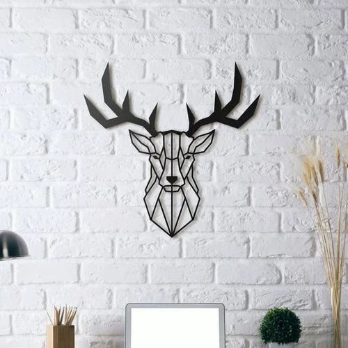 Figura Geométrica Ciervo Animales | Cuadro Pared Decoración