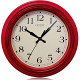 Ocest Reloj De Pared De Cocina Pequeño, Retro, Rojo, De 9 Pu