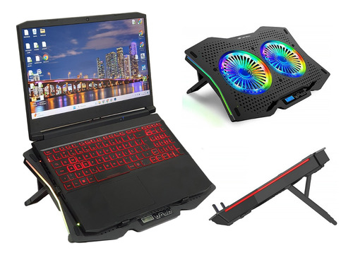 Base Refrigerada Notebook Gamer 17,3 Rgb Nbc-400bk C3tech