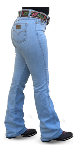 Calça Country Feminina Jeans Texana Cowboy Rodeio Pura Raça