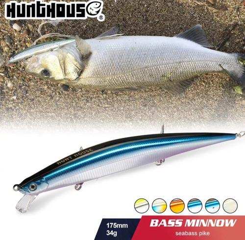 Señuelo Hunthouse Tide Minnow Multicolores Corvina/lenguado 