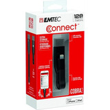 Emtec Icobra iPhone Flash Drive 128gb 3 En 1 Negro, Doble Co