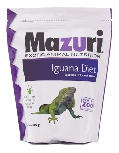 Alimento Comida Para Iguanas Mazuri Alimento Premium 450gr