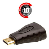 Kit Com 10 Adaptador Hdmi Fêmea Para Mini Hdmi Macho