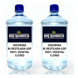 Glicerina Bi-destilada Usp 100% Vegetal + Laudo- 2 Litros
