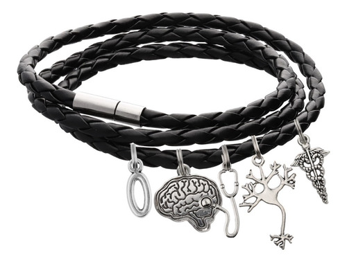 Pulsera Médico Neurólogo Dije Neurona Cerebro Letra Inicial