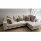 Sofa En L En Tela Importada Capodoccia Marfil - Usado