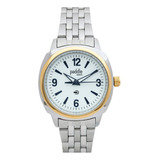 Reloj Paddle Watch Clasico Acero Virola Dorada 28mm P1145