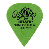 Dunlop Tortex Sharp Púas De Guitarra .88mm Verde Paquete De 