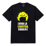 Remera Javier Milei - Peluca Libertad - Niño Y Adulto