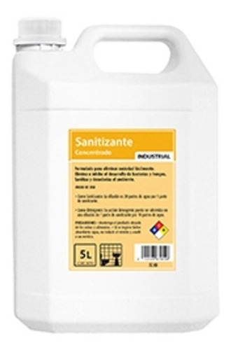 Sanitizante Industrial Desinfecta 5 Litros Pack 03 Unidades