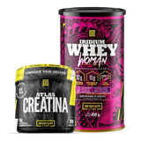 Kit Whey Protein Woman Body Collagen + Creatina Sabor Milkshake De Chocolate