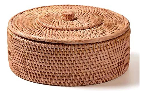 Hand-woven Basket Primary Colours Simple Retro Rattan S...