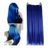 Extensiones Con Clip Color Azul, Estadounidense 