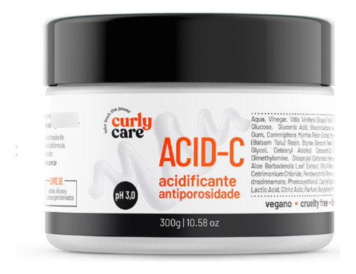 Acidificante Antiporosidade Acid-c Curly Care 300g