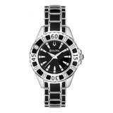 Relógio Feminino Bulova 27 Diamantes Bicolor Prata Wb27207p