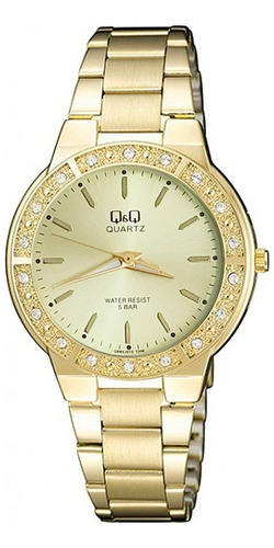 Reloj Q&q Qyq Q985j010 Elegante Star Diamond Mujer +estuche 