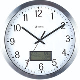 Relógio Parede 30cm Silencioso Temperatura Herweg 6721-s 