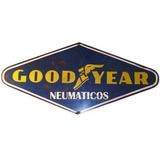 Cartel Antiguo Goodyear De Chapa Gruesa 80x37cm Z-043