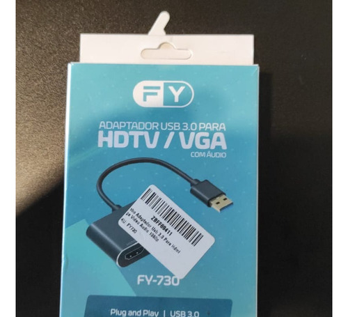 Cabo Adaptador Usb 3.0 Para Hdmi Vga Video Audio 1080p