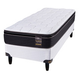  King Koil Comfort Sensations Finesse Conjunto Sommier Color Blanco Y Negro 1 1/2 100cm X 190cm Resortes Con Pillow