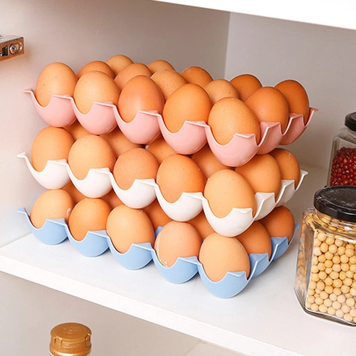 Porta Huevos Canasta Organizador De Huevos Huevera Cocina 