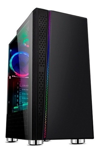 Super Gabinete Gamer Design Insano Atx Middle Tower Led Rgb