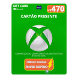 Gift Card Xbox Cartão Presente Microsoft Live R$ 470 Reais