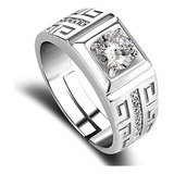 Encanto 925 Anillos De Plata Esterlina For Hombres Cristal