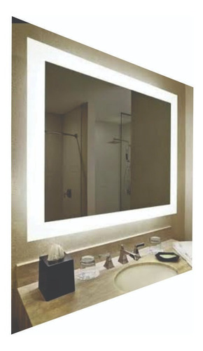 Espejo Con Luz Led Baño Sistema Encendido Tactl 45x65cm   