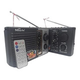 Radio Portatil Recargable 4 Bandas Usb Sd Analogo + Control