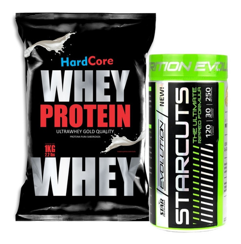 Combo Starcuts Quemador Star + Whey Protein 1 Kg Hardcore