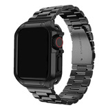 Funda Protectora De Tpu Y Correa De Metal Para Apple Watch