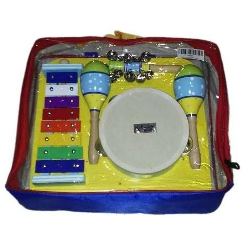 Set Percusion Jb565 P/niños 4 Inst Pandereta Maracas Cascab