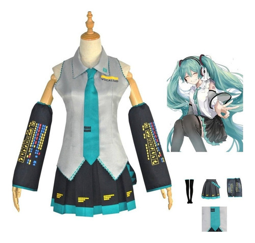 Ropa Oficial De Hatsune Miku, Conjunto De Cosplay Miku