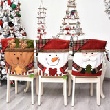 3 Cubre Silla Navideñas Funda Sillas Navidad Tela Adorno