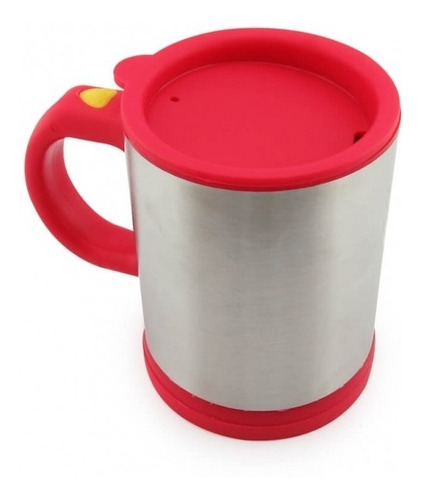 Vaso Taza Pocillo Batidor Mezclador Eléctrico Mug Cafe Rojo