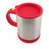 Vaso Taza Pocillo Batidor Mezclador Eléctrico Mug Cafe Rojo