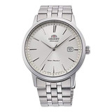 Reloj Orient Rn-ac0f02s Automático Caballero Plateado Blanco