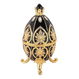 Pintado À Mão Esmaltado Faberge Ovo Decorativo Articulado Je