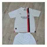 Camiseta Y Short Ac Milan Puma 2023/2024 - Talle 28 Niños