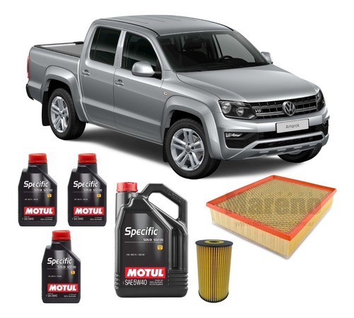 Kit 2 Filtros Volkswagen Amarok Y Motul Specific 5w40 X8