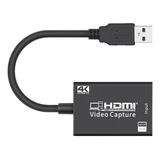 Capturadora Video Hdmi 4k Cable Usb 3.0 Streaming