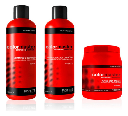 Kit Fidelité Shampoo Neutro + Acond. Ph4.5 + Máscara X1000ml