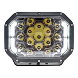 1 Faro Hiper Led Cuadrado 7 Pulgadas 17 Cree Led Blanco Base