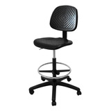 Silla De Oficina Recepción Cajero Skeiter Cromado Negro