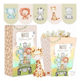 Kit Imprimible Animales Selva Safari Bebé Texto Editable