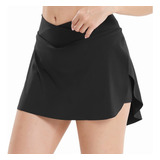 2 En 1 Pantalones Cortos Falda De Tenis Deportiva De Yoga