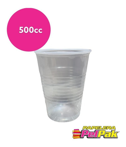 Vaso Descartable Plástico Transparente 500cc