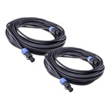 Pack 2 Cable Bafle Speakon Speakon 10 Mts. 2 X 1 Envios